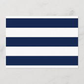 Carte D'accompagnement Modern Chic Navy Blue & White Mariage Détails (Dos)