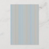 Carte D'accompagnement Modern Classic Details Blue Striped Wedding  (Dos)