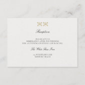 Carte D'accompagnement Modern Classic Formal Golden Lys Ivory Wedding (Devant)