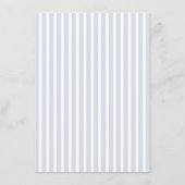 Carte D'accompagnement Modern Classic Stripes Dusty Blue Wedding Details (Dos)