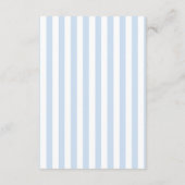 Carte D'accompagnement Modern Coastal Red Blue Stripes Wedding Details (Dos)