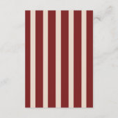 Carte D'accompagnement Modern Deep Red Cream Classy Fancy Wedding Details (Dos)