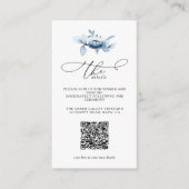 Carte D'accompagnement Modern Dusty Floral QR Code Wedding Details (Devant)