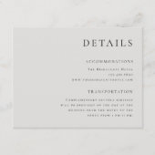 Carte D'accompagnement Modern Elegance Wedding Details & Accommodations (Devant)