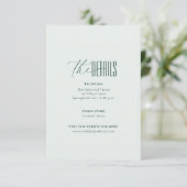 Carte D'accompagnement Modern Elegant Minimal QR Code Wedding Details Enc (Debout devant)