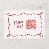 Carte D'accompagnement Modern Funky Retro QR Code Mariage détail (Dos)
