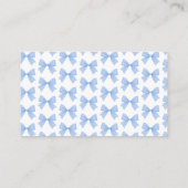 Carte D'accompagnement Modern Light Blue Coquette Bow Registry  (Dos)