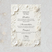 Carte D'accompagnement Modern Luxury Floral Wedding