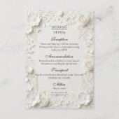 Carte D'accompagnement Modern Luxury Floral Wedding (Devant)