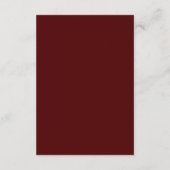 Carte D'accompagnement Modern Maroon Wedding Details Qr Code (Dos)