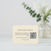 Carte D'accompagnement Modern Minimal Wedding Website QR Code Insert Card (Debout devant)