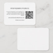 Carte D'accompagnement Modern Minimal Wedding Website QR Code Insert Card (Devant / Derrière)