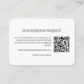 Carte D'accompagnement Modern Minimal Wedding Website QR Code Insert Card (Devant)