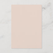 Carte D'accompagnement Modern Minimalist Baby Shower | Powder Blush (Dos)