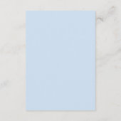 Carte D'accompagnement Modern Minimalist Blue Wedding Details (Dos)