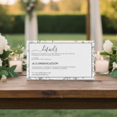 Carte D'accompagnement Modern Minimalist Botanical Wedding Details Card