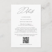 Carte D'accompagnement Modern Minimalist QR Code Wedding Details (Devant)