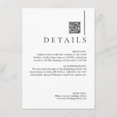 Carte D'accompagnement Modern Minimalist QR Code Wedding Details (Devant)