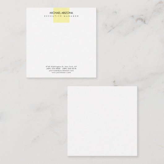 Carte D'accompagnement Modern Minimalist Simple Plain (Devant / Derrière)