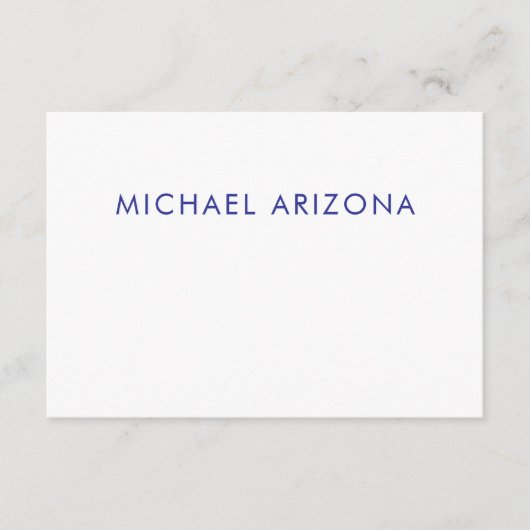 Carte D'accompagnement Modern Minimalist Simple Plain Own Name (Devant)