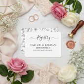 Carte D'accompagnement Modern Minimalist Wedding Registry Card