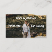 Carte D'accompagnement Modern Minimalist Wedding Thank You Card (Devant)