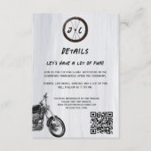 Carte D'accompagnement Modern Motorcycle Adventure Détails du Mariage (Devant)
