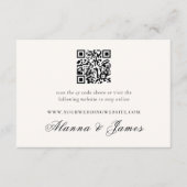 Carte D'accompagnement Modern Neutral QR Code Wedding Details & RSVP (Devant)