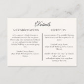 Carte D'accompagnement Modern Neutral QR Code Wedding Details & RSVP (Dos)