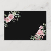 Carte D'accompagnement Modern Pink Roses QR-code Details Graduation (Dos)