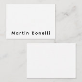 Carte D'accompagnement Modern Professional PlainCustom Own Name (Devant / Derrière)