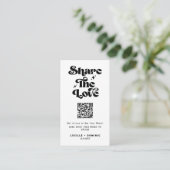 Carte D'accompagnement Modern Retro Wedding Share The Love (Debout devant)