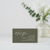 Carte D'accompagnement Modern Romantic Wedding Invites RSVP Reminder Card (Debout devant)