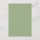 Carte D'accompagnement Modern Sage Green Wavy Stripe Wedding Details (Dos)