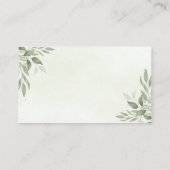 Carte D'accompagnement Modern Sage Greenery Wedding Website (Dos)