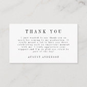 Carte D'accompagnement Modern Script 3 Photo Collage Graduation Thank You (Dos)