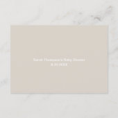 Carte D'accompagnement Modern Script Beige Baby shower Book Request (Dos)