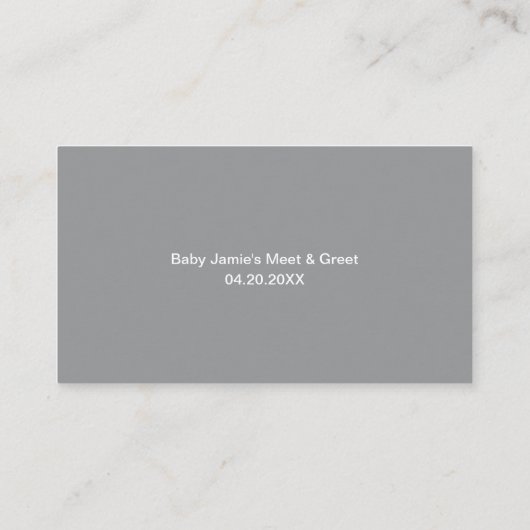 Carte D'accompagnement Modern Script Neutral Baby Shower Book Request (Dos)