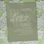 Carte D'accompagnement Modern Script Sage Green Wedding Details QR