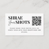 Carte D'accompagnement Modern Share Your Shots QR Code (Devant)