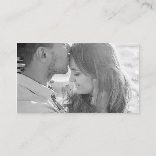 Carte D'accompagnement Modern Simple Photo Black QR Code Site Web Mariage (Dos)