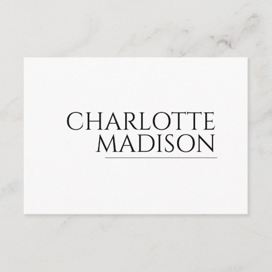 Carte D'accompagnement Modern Simple White Trendy Minimalist Plain  (Devant)