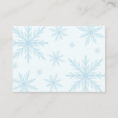 Carte D'accompagnement Modern Snowflakes Boy Baby Shower Book Request (Dos)