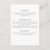 Carte D'accompagnement Modern Terracotta Wedding Details (Dos)