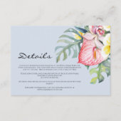 Carte D'accompagnement Modern Tropical Floral Hawaii Wedding (Devant)