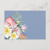 Carte D'accompagnement Modern Tropical Floral Hawaii Wedding (Dos)