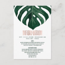 Modern Tropical Swiss Cheese Leaf Rose Gold Détail