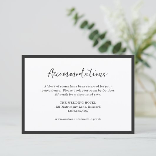 Carte D'accompagnement Modern Typography Minimalist Wedding (Debout devant)
