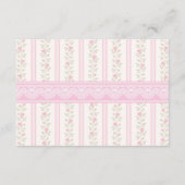 Carte D'accompagnement Modern Vintage Pink Bow Diaper Raffle (Dos)