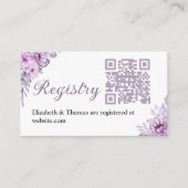 Carte D'accompagnement Modern White & Lavender Bridal Shower (Devant)